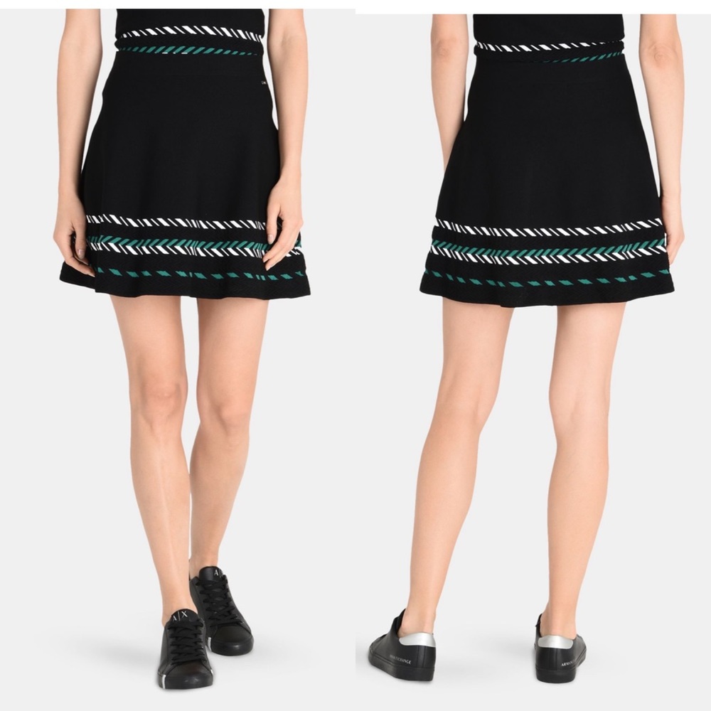 A|X Armani Exchange ZIGZAG JACQUARD SWEATER SKIRT